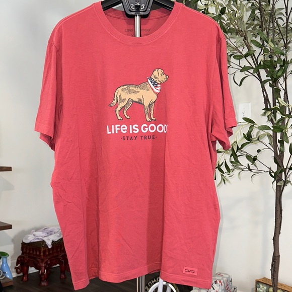 Life Is Good Other - Life Is Good Coral Dog Graphic T-Shirt